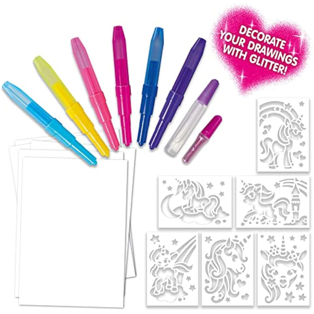 John Adams BLOPENS Sparkling Unicorn Airbrush Art Activity Set - Silver