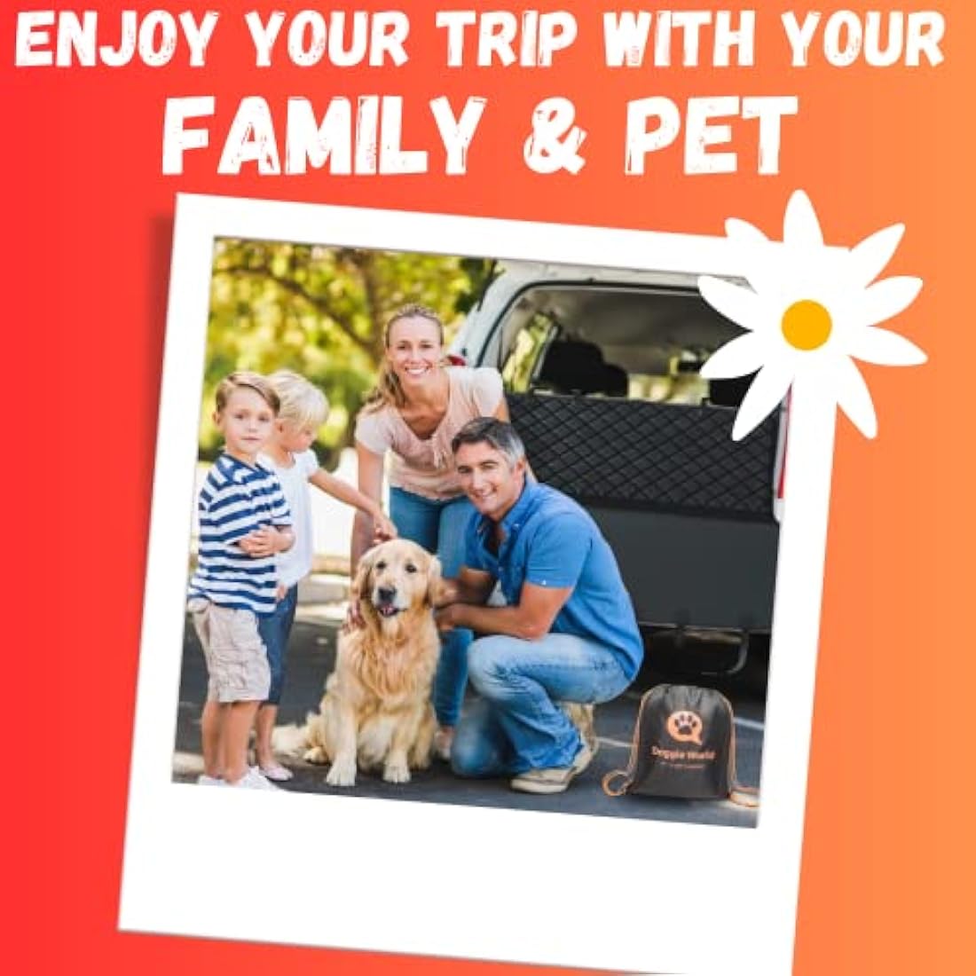Jolof Store Dog Car Seat Cover – Waterproof Non-Slip Hammock for SUV & Truck