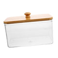 LOLIPPYY Clear Laundry Sheet Holder with Lid Pet Laundry Pod Container for Dryer Sheets Powder and Accessories Transparent Organizer for Room Storage