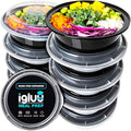 Igluu Round Meal Prep Containers - 30 Pack Reusable 828ml BPA-Free