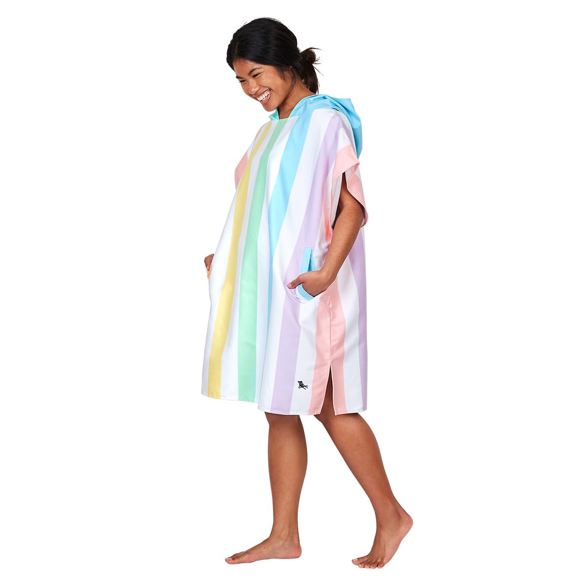 Dock & Bay Adult Beach Poncho | Quick Dry Hooded Changing Robe - Medium
