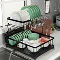 Prime Feel 2-Tier Dish Drying Rack – Rustproof Stainless Steel Kitchen Drainer