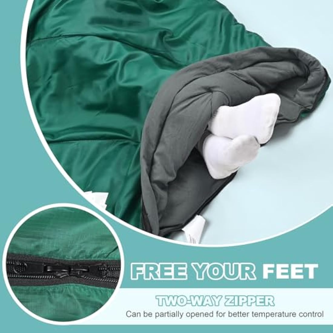 Mcota XL Sleeping Bag | Lightweight Waterproof Mummy Bag for Camping