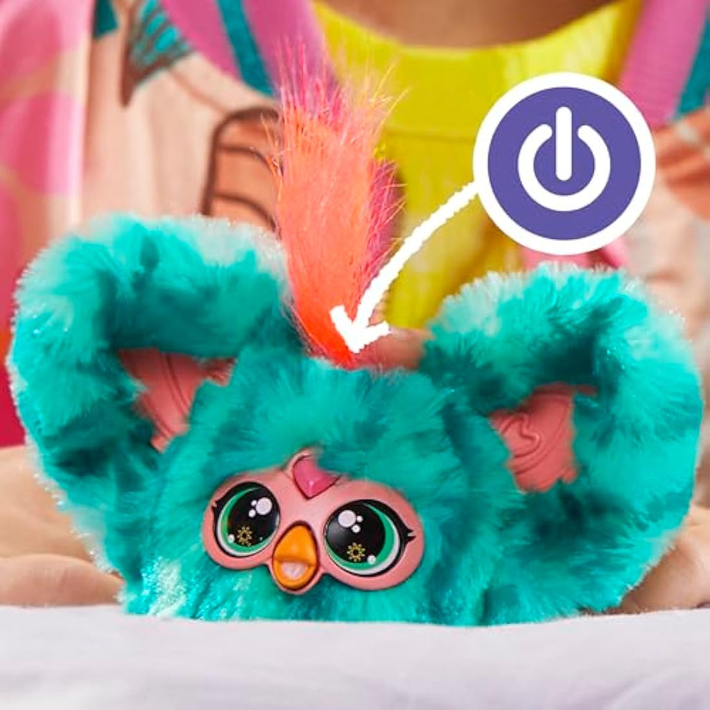 Furby Furblets Mello-Nee Mini Electronic Plush Toy | Red Musical Keychain