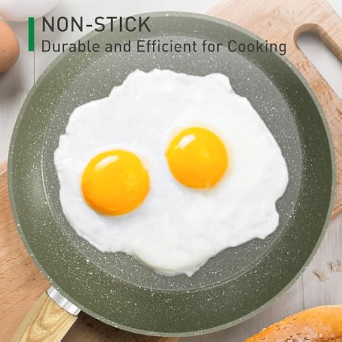 Kitchen Academy 17-Piece Granite Non-Stick Induction Cookware Set – Green