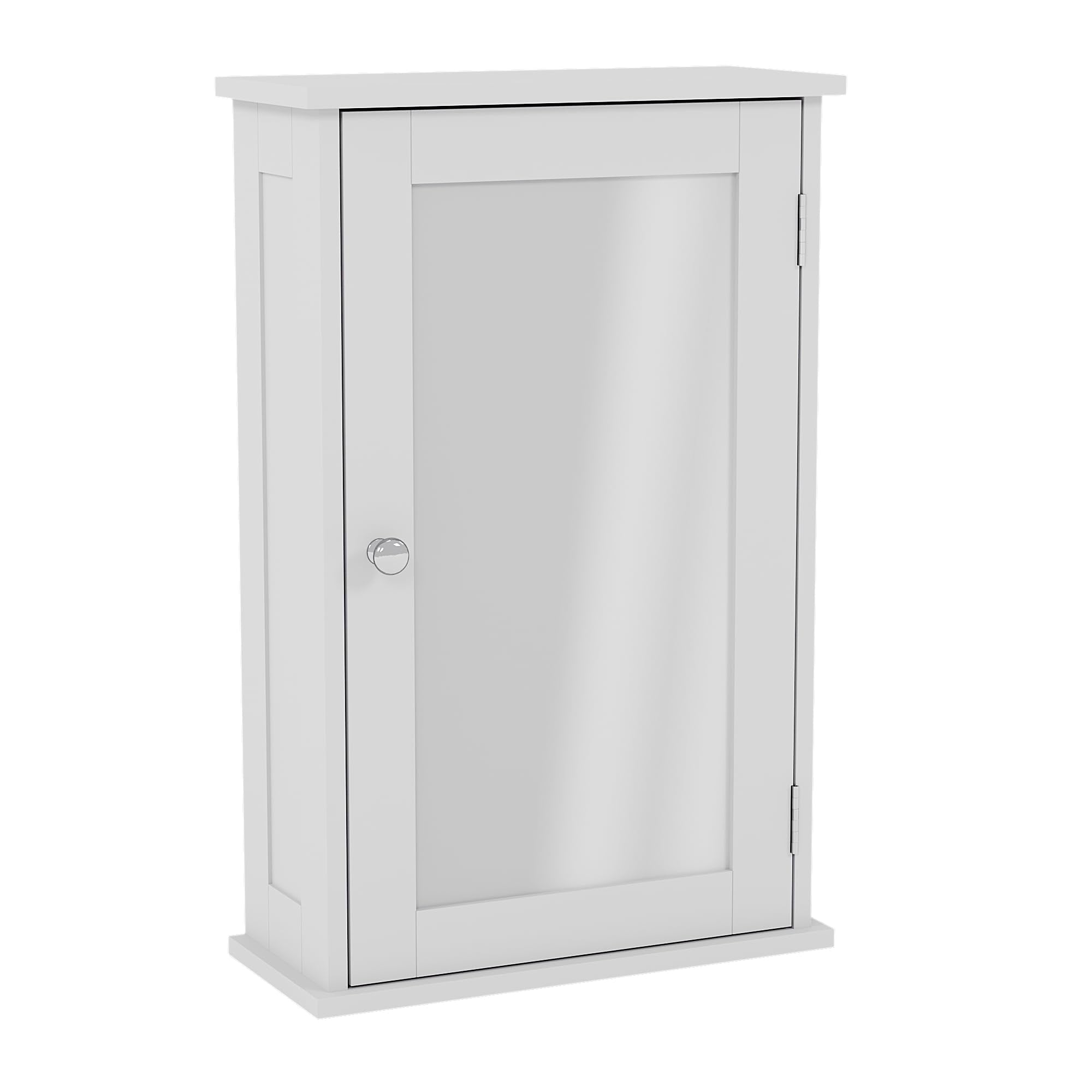Bath Vida Mirrored Bathroom Cabinet | Wall Mounted MDF Storage - White