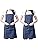 Denim Adjustable Kitchen Apron with Pockets - 2 Pack