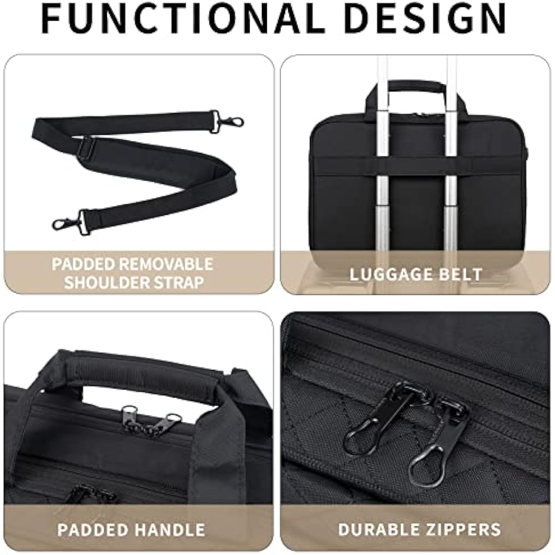 KROSER 17 Inch Laptop Bag | Waterproof Expandable Business Briefcase