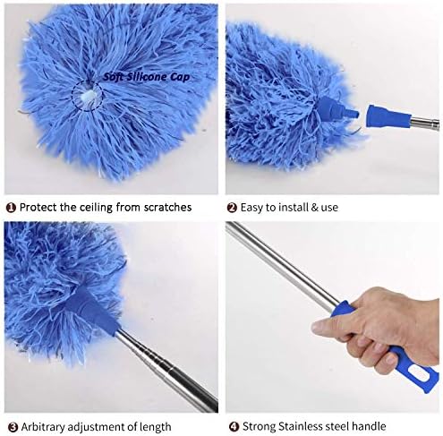 Jolof Store Microfiber Feather Duster | 100 Inch Extendable Pole