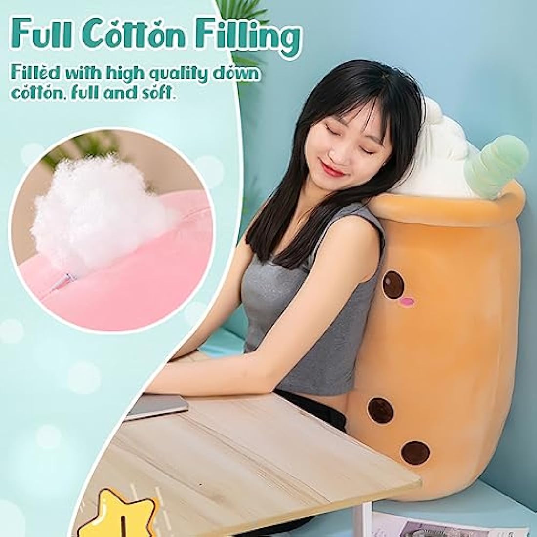 Bubble Tea Boba Plush Stuffed Animal – Pink 35cm