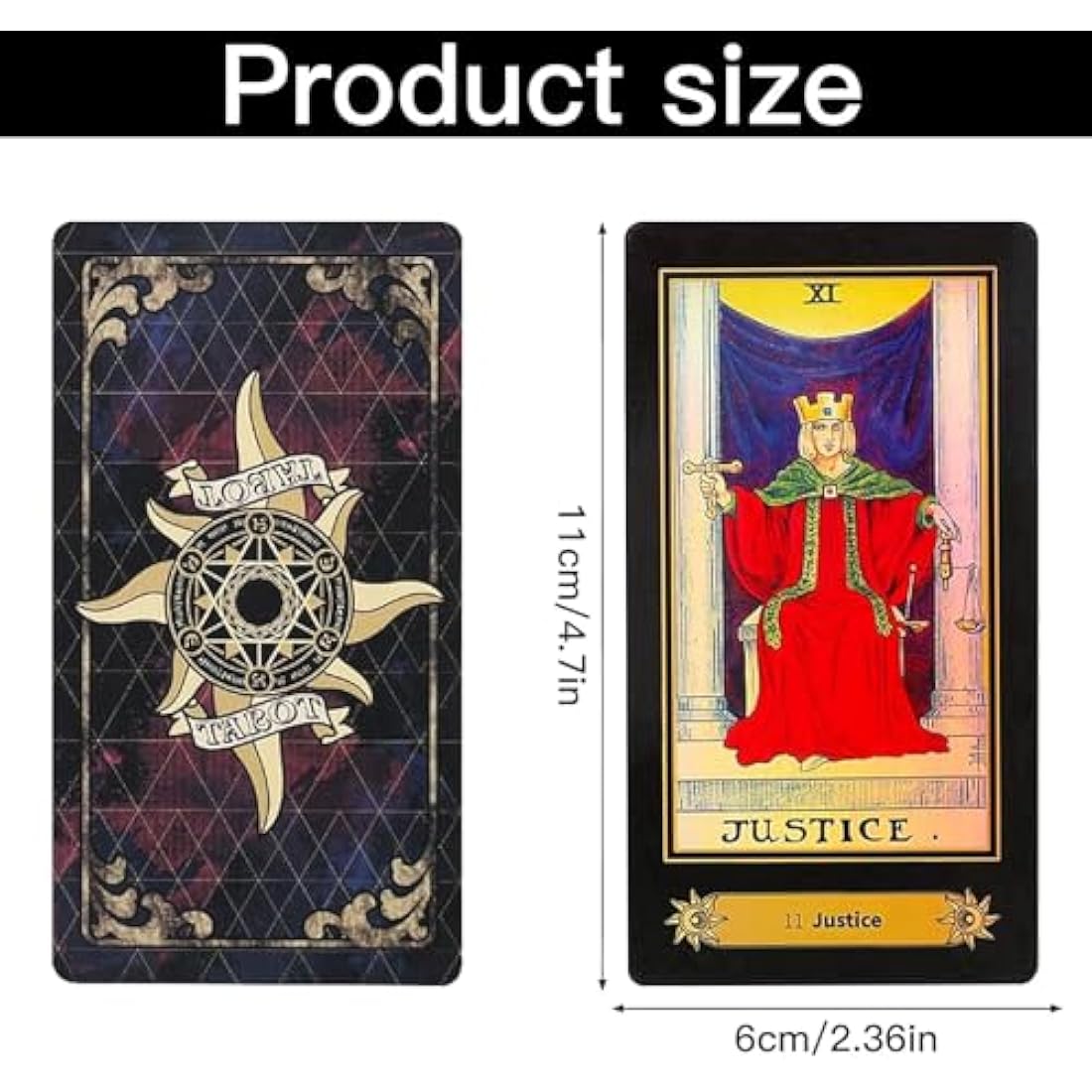 LHKJ 78 Tarot Cards Set | Classic Tarot Deck with English Guidebook