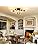 Industrial 6-Light Semi Flush Mount Ceiling Light - Black