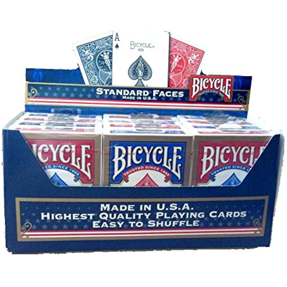 Bicycle Rider Back Poker Playing Cards – 12 Decks Bulk Set (6 Red/6 Blue)