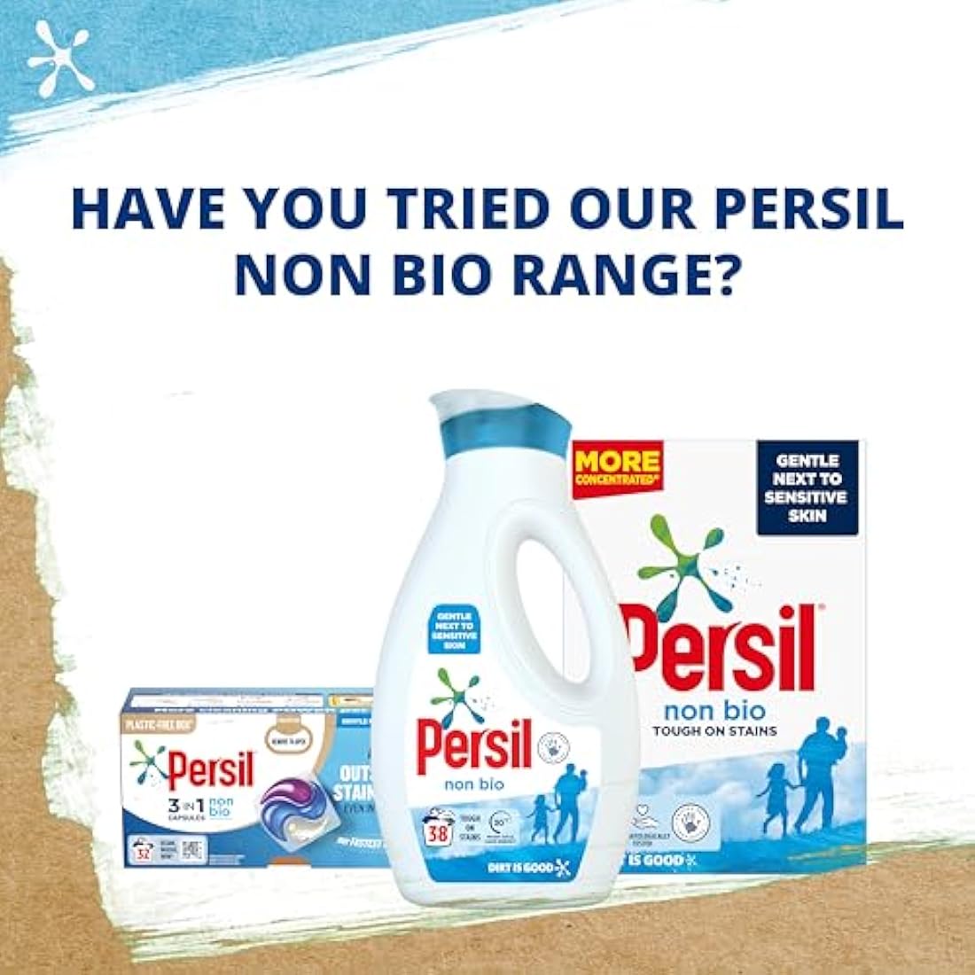 Persil 3 in 1 Non Bio Laundry Capsules | Sensitive Skin | 32 Washes