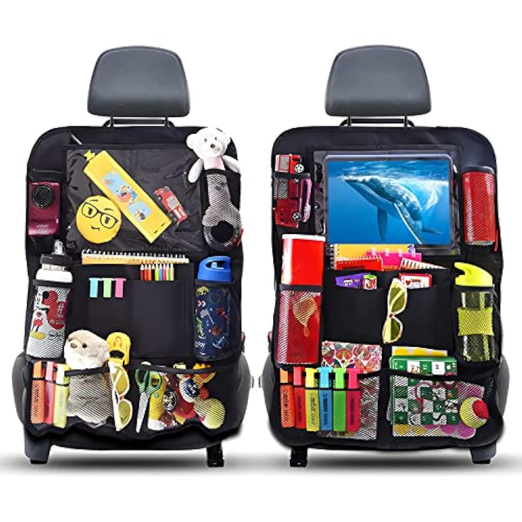 AiQInu Car Back Seat Organiser & Protector | Waterproof Oxford | 2 Pack