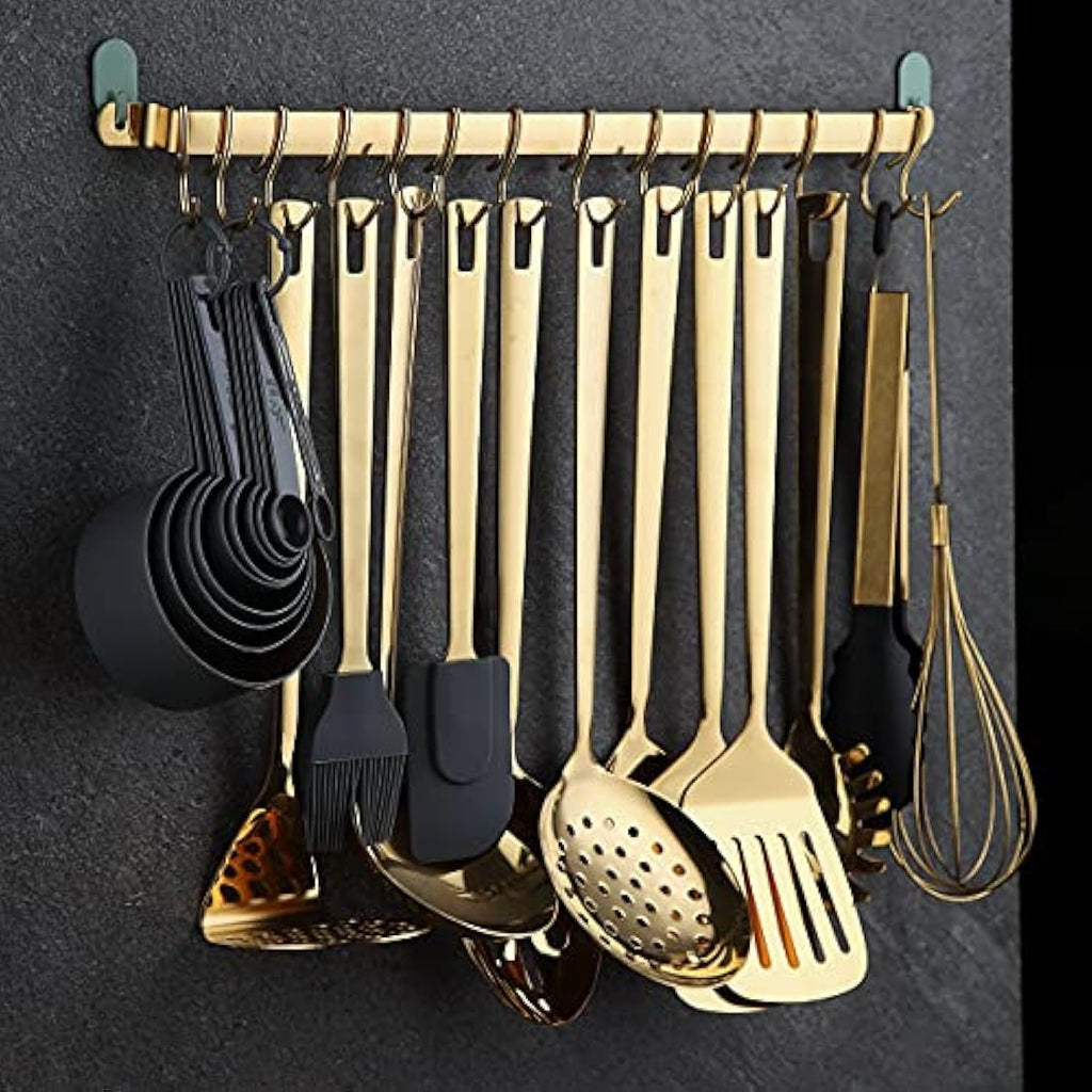 Kyraton Gold Cooking Utensils Set – 37pc Stainless Steel Kitchen Tools