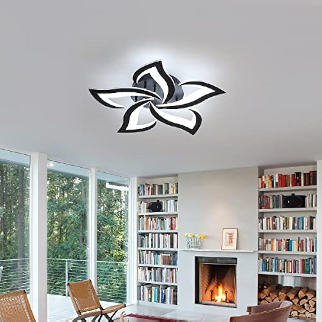 Riserva Modern Petal LED Ceiling Light | 60W Cool White Acrylic Lamp