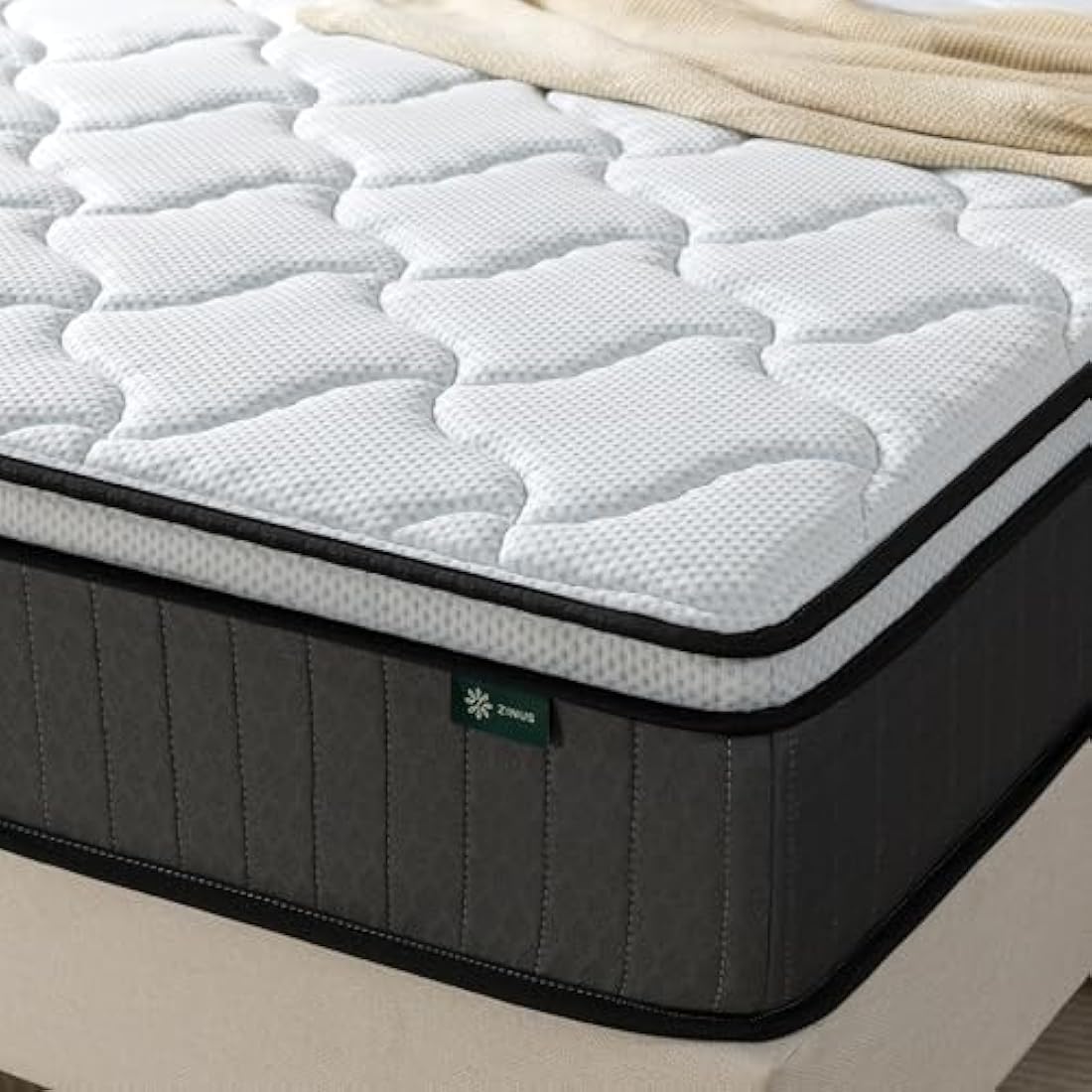Zinus Single Pocket Spring Mattress – 25cm Medium Firm Tight Top