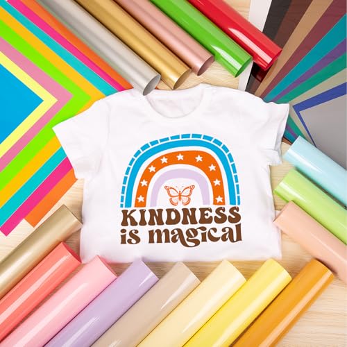 Vinyl Frog HTV Bundle – 35 Colors Heat Transfer Vinyl Sheets, 12" x 10"