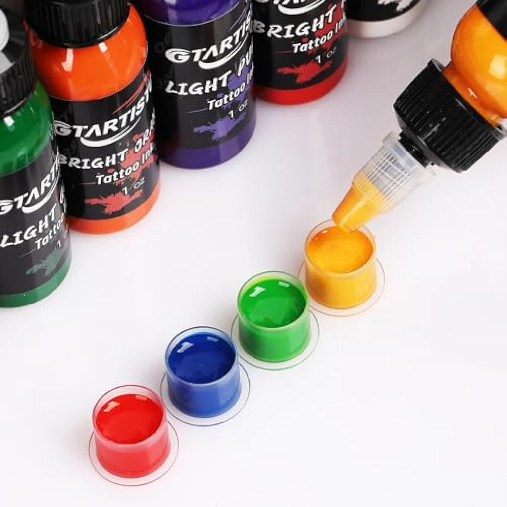 Professional Tattoo Ink Set | 14 Vegan Pigment Colors 30ml
