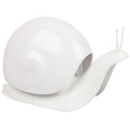 Qualy Snail Soap Dispenser – Modern White Liquid Soap Pump for Bathroom