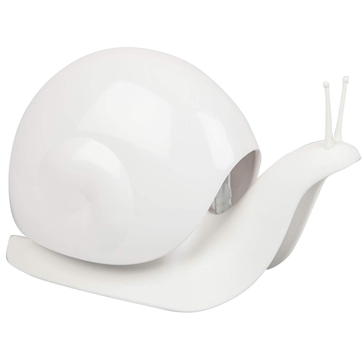 Qualy Snail Soap Dispenser – Modern White Liquid Soap Pump for Bathroom