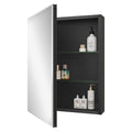 Fundin Black Aluminum Bathroom Mirror Cabinet – 50.8 x 66 CM