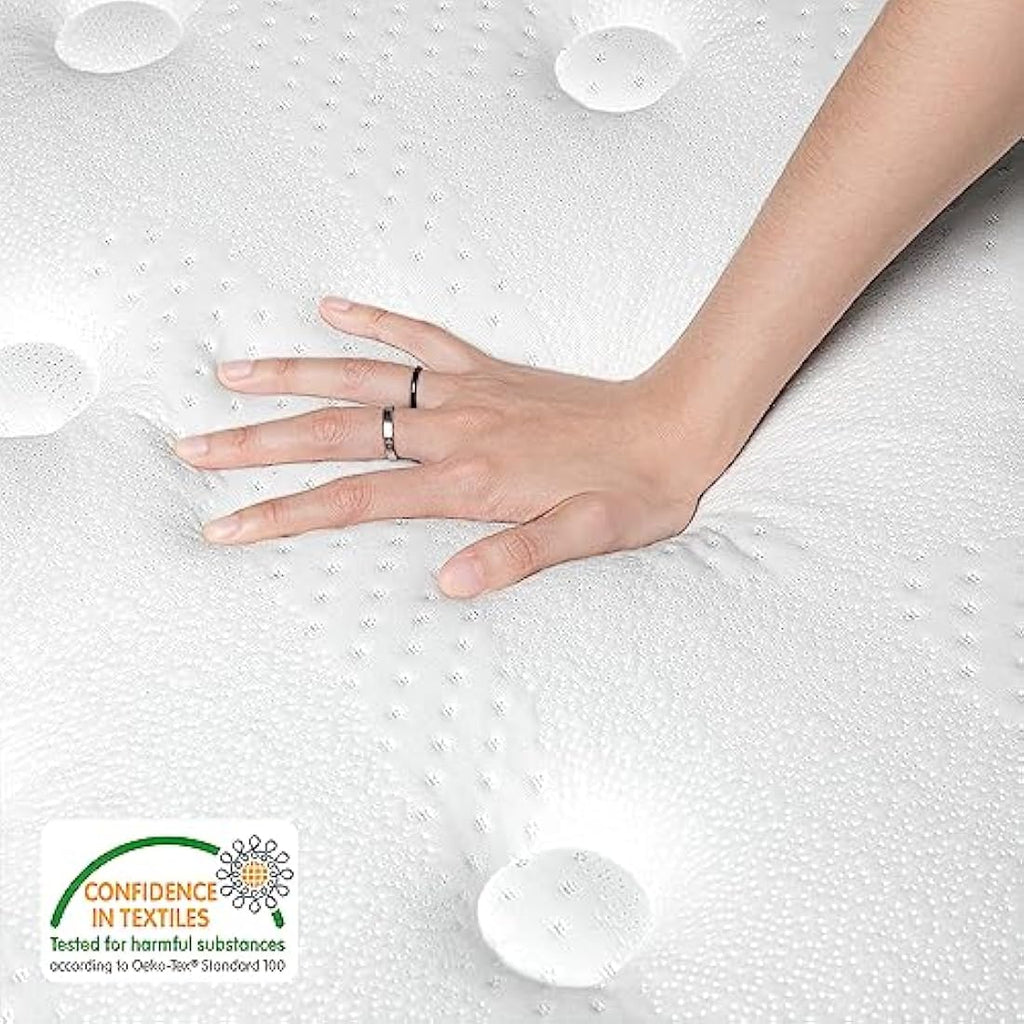 TeQsli Single Hybrid Mattress – Gel Memory Foam & Pocket Sprung