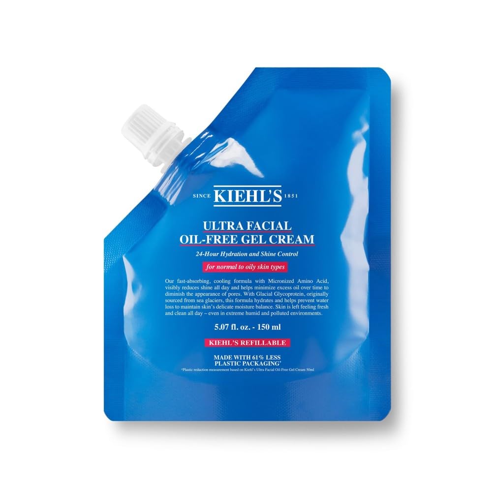 Kiehl's Ultra Facial Oil-Free Gel Cream | 150ml Refill Pouch for Oily Skin