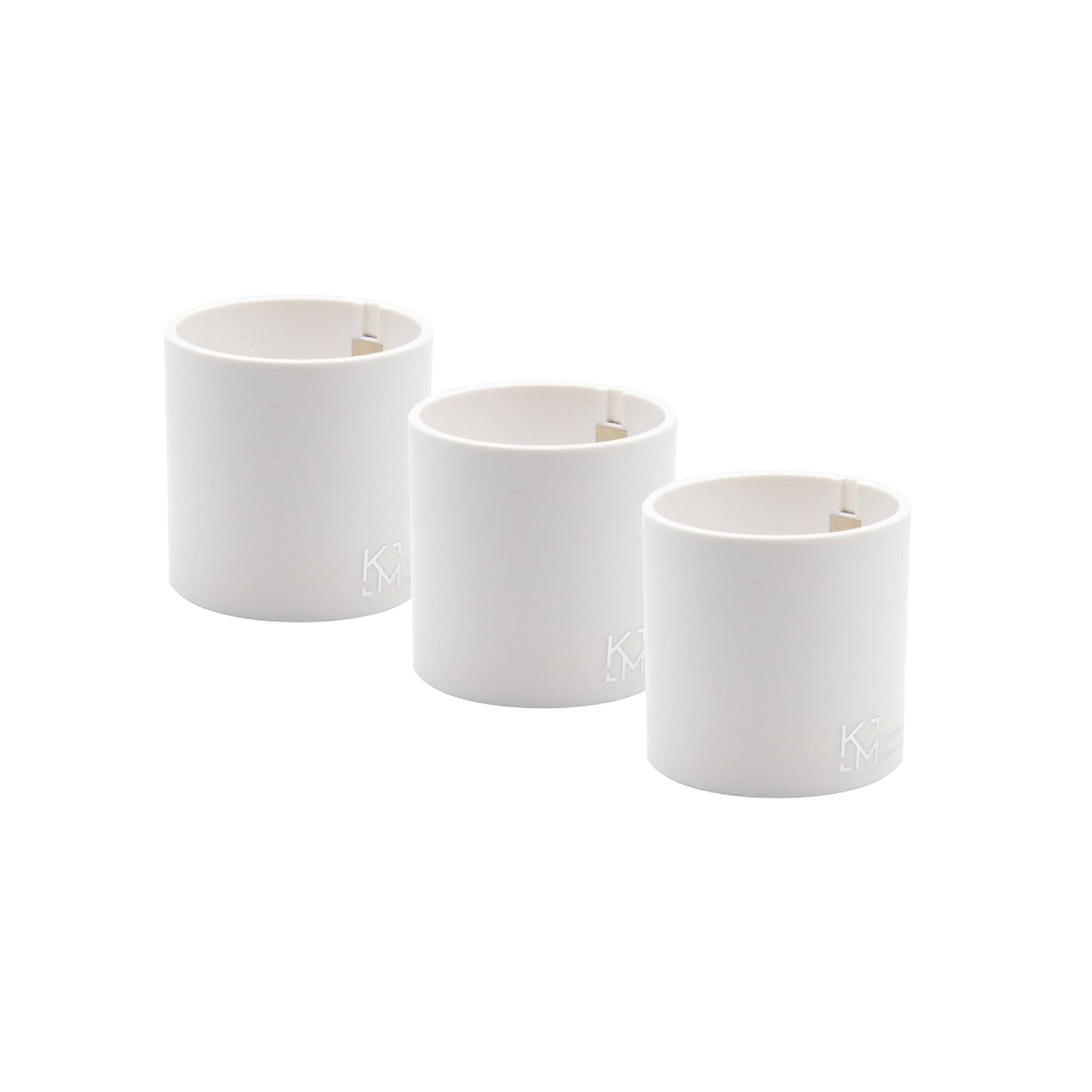 KalaMitica Magnetic Cylinder Storage Set - 3 Piece Wall Organizer - White