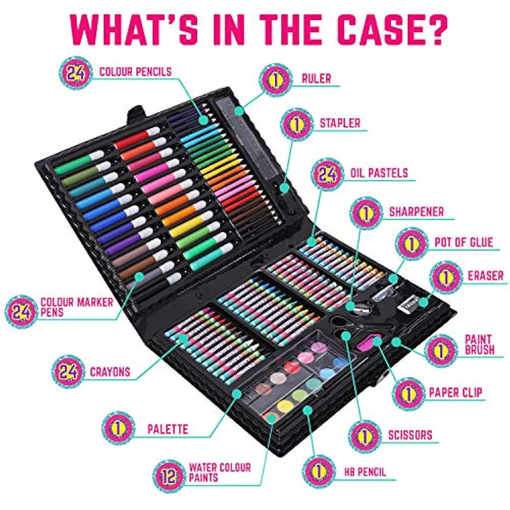 GirlZone 118-Piece Ultimate Art Set – Kids Arts and Crafts Kit
