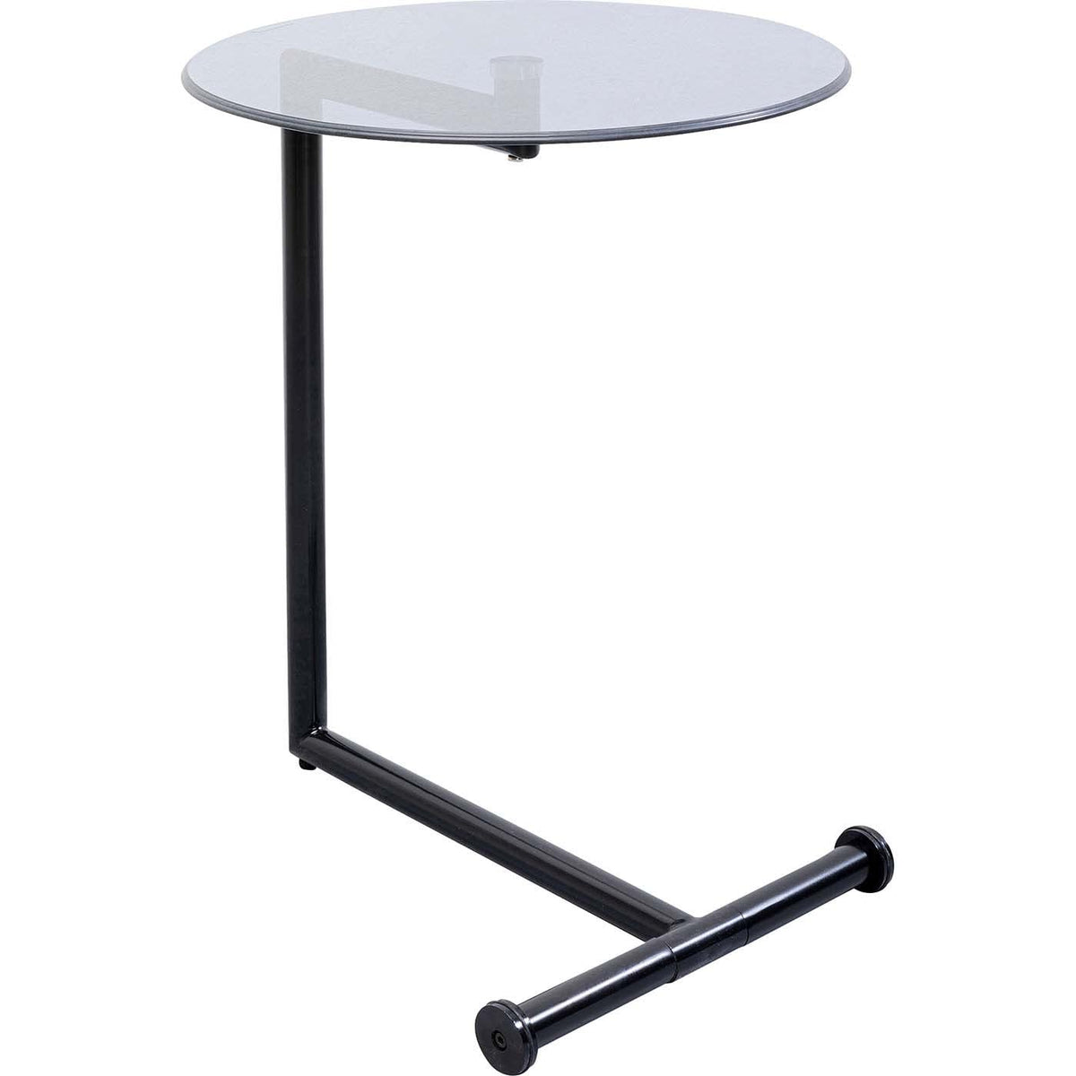 KARE Design Side Buffet Easy Living Black, 46 cm Diameter, Modern, Stainless Steel, Glass, Round Living Room Buffet, Bedside Buffet, Coffee Buffet - image 4