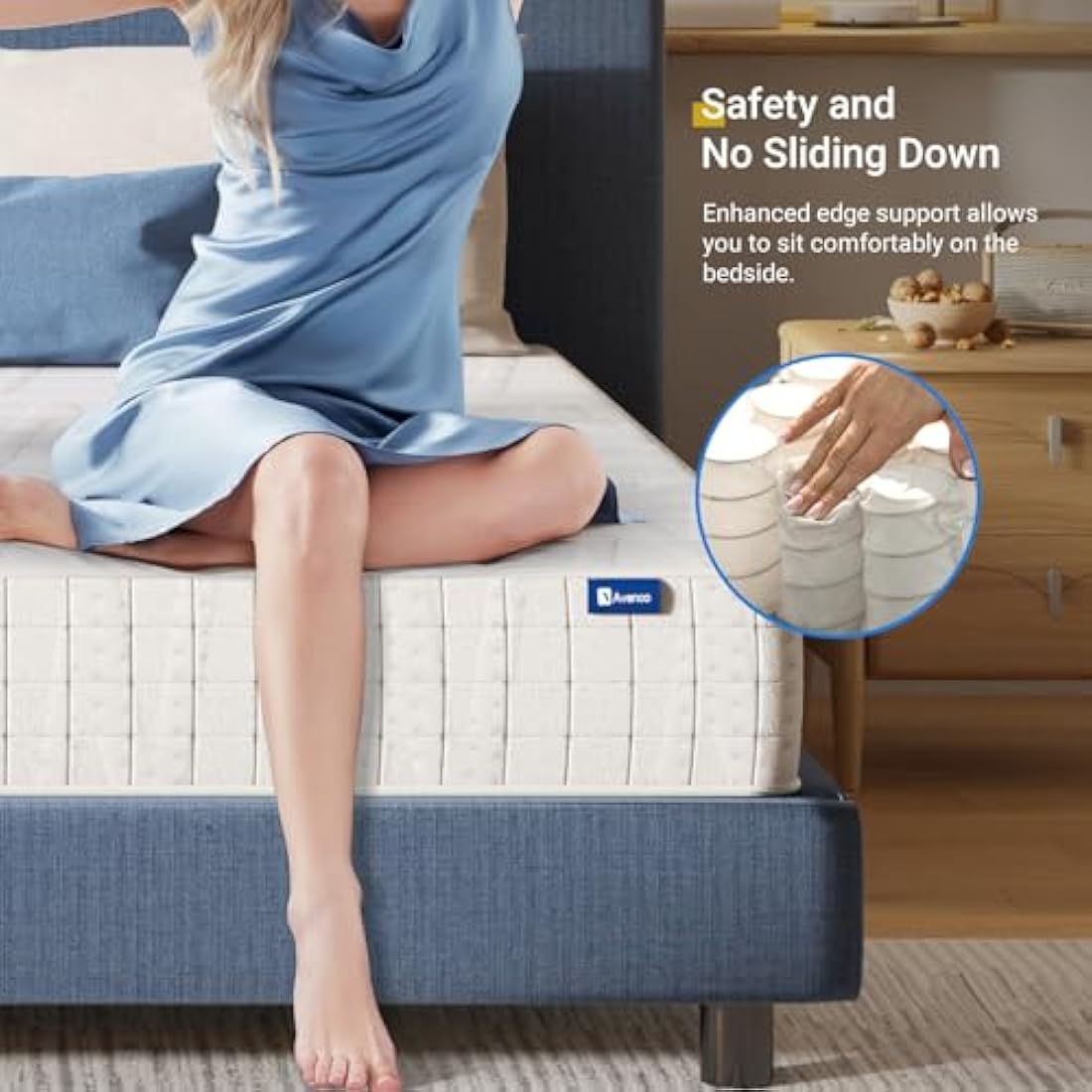 Avenco 3 Zone Pocket Sprung Single Mattress | Medium Firm 90x190cm