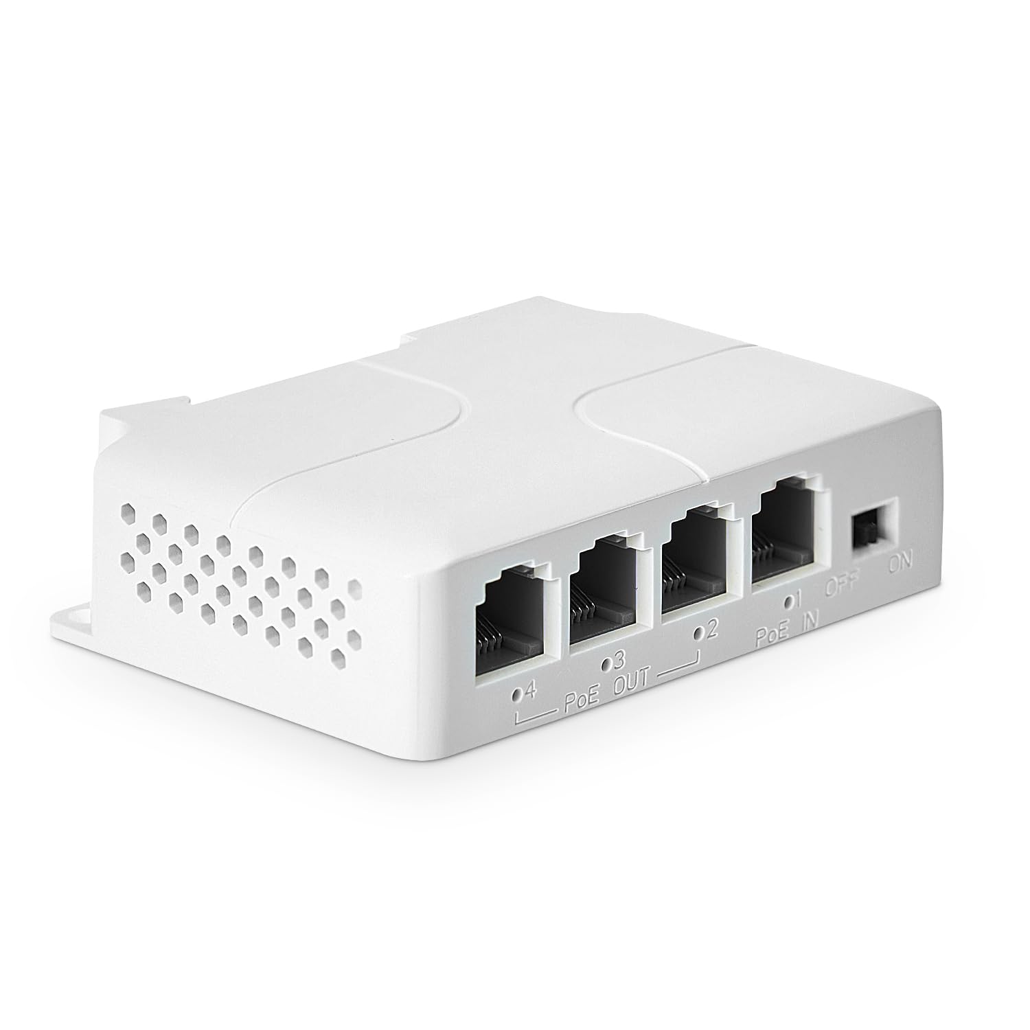 YuLinca 4 Port PoE Extender | 1-in 3-out 802.3af/at 30W Repeater Switch