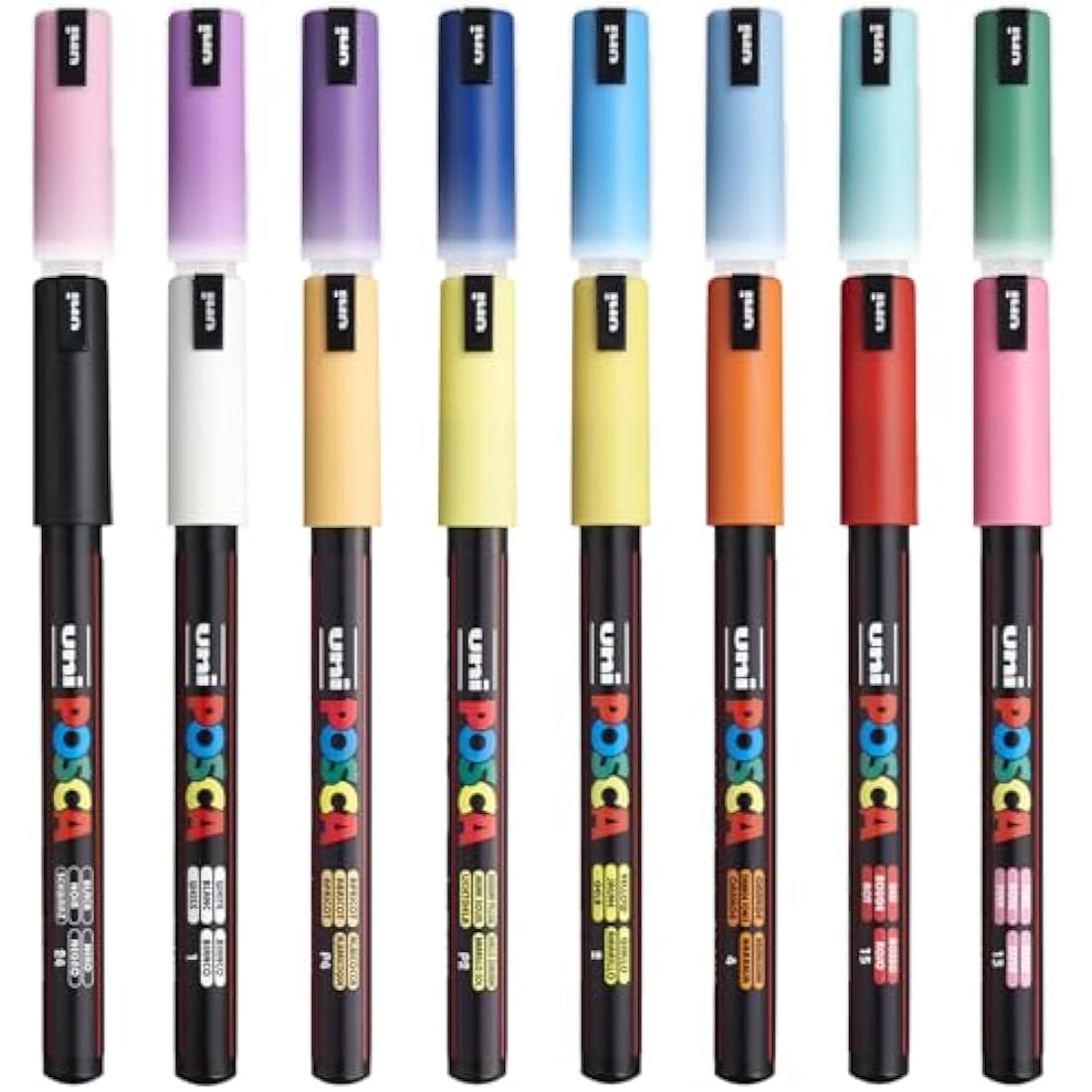 Posca PC-1MR Paint Markers | 0.7mm Ultra Fine Tip | Set of 16 Colors