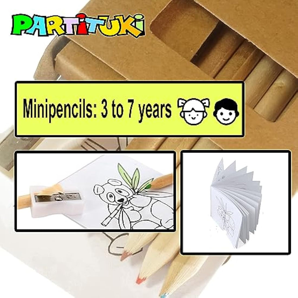 Jolof Store Bulk Mini Coloring Sets - 50 Packs with Pencils & Books