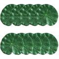 CODIRATO 10 Pcs Artificial Floating Foam Lotus Leaves Pond Decor – 18cm
