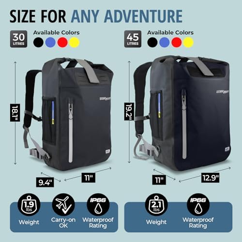 Overboard Explorer Waterproof Backpack – Floating Dry Bag with Phone Case