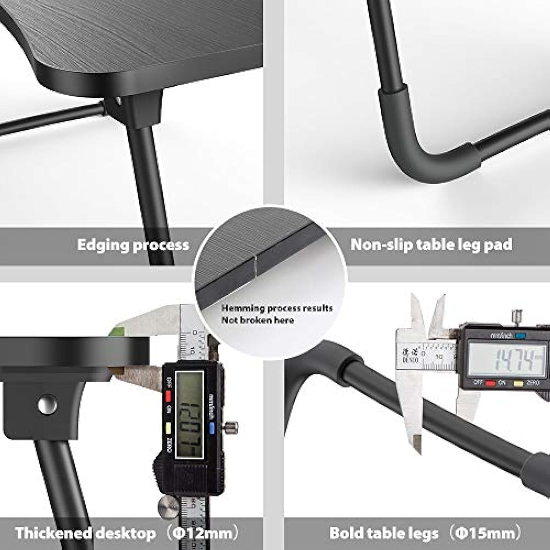 Laptop Bed Tray with USB Ports, Cup Holder & Fan – 23.6 Inch