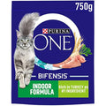 Purina One Indoor Turkey Dry Cat Food - Hairball & Odor Control 4x750g
