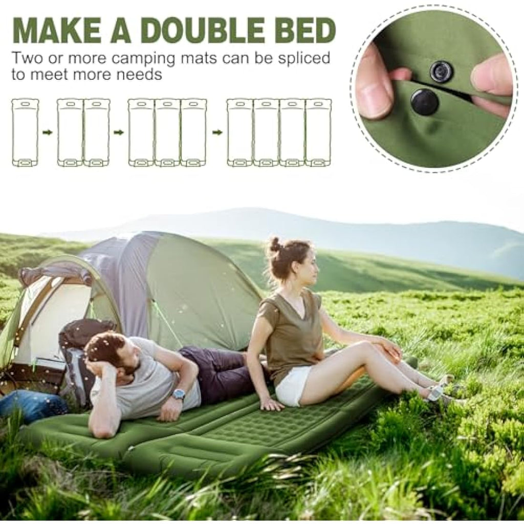 NexusNurture Self Inflating Camping Mat | 12cm Thick Waterproof Sleeping Pad