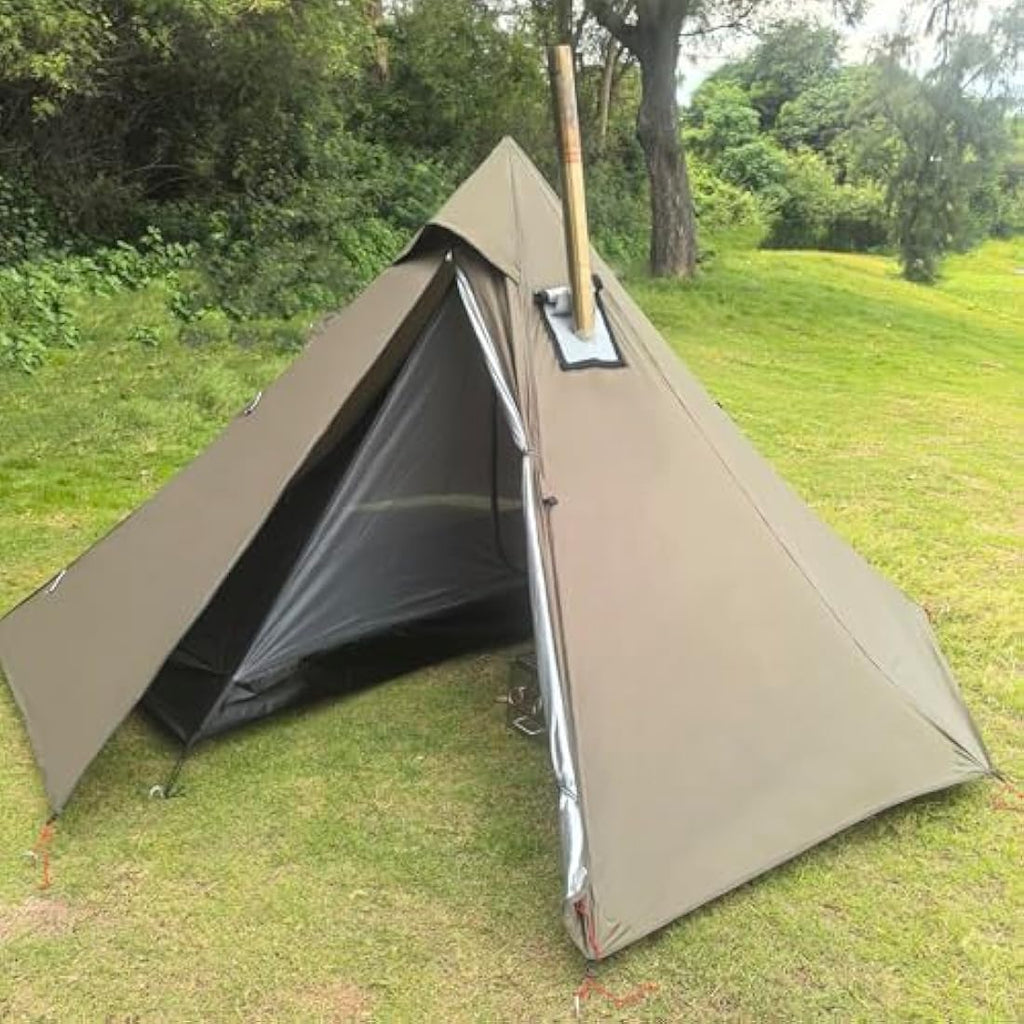 Jolof Store 1-Man Lightweight Teepee Hot Tent with Stove Jack & Mesh