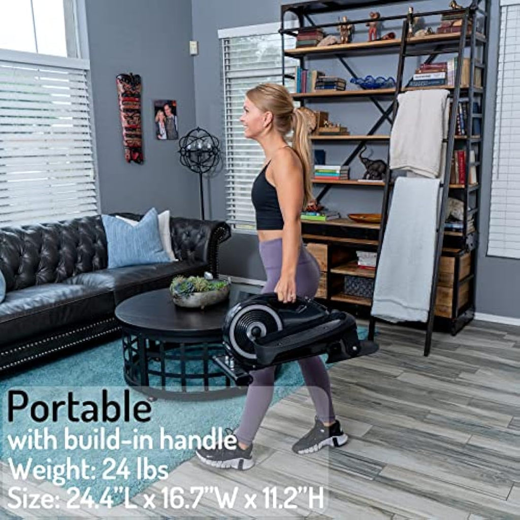 Jolof Store Under Desk Elliptical - Magnetic Pedal Exerciser with Display