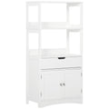 kleankin White Bathroom Floor Cabinet | Freestanding Storage Cupboard