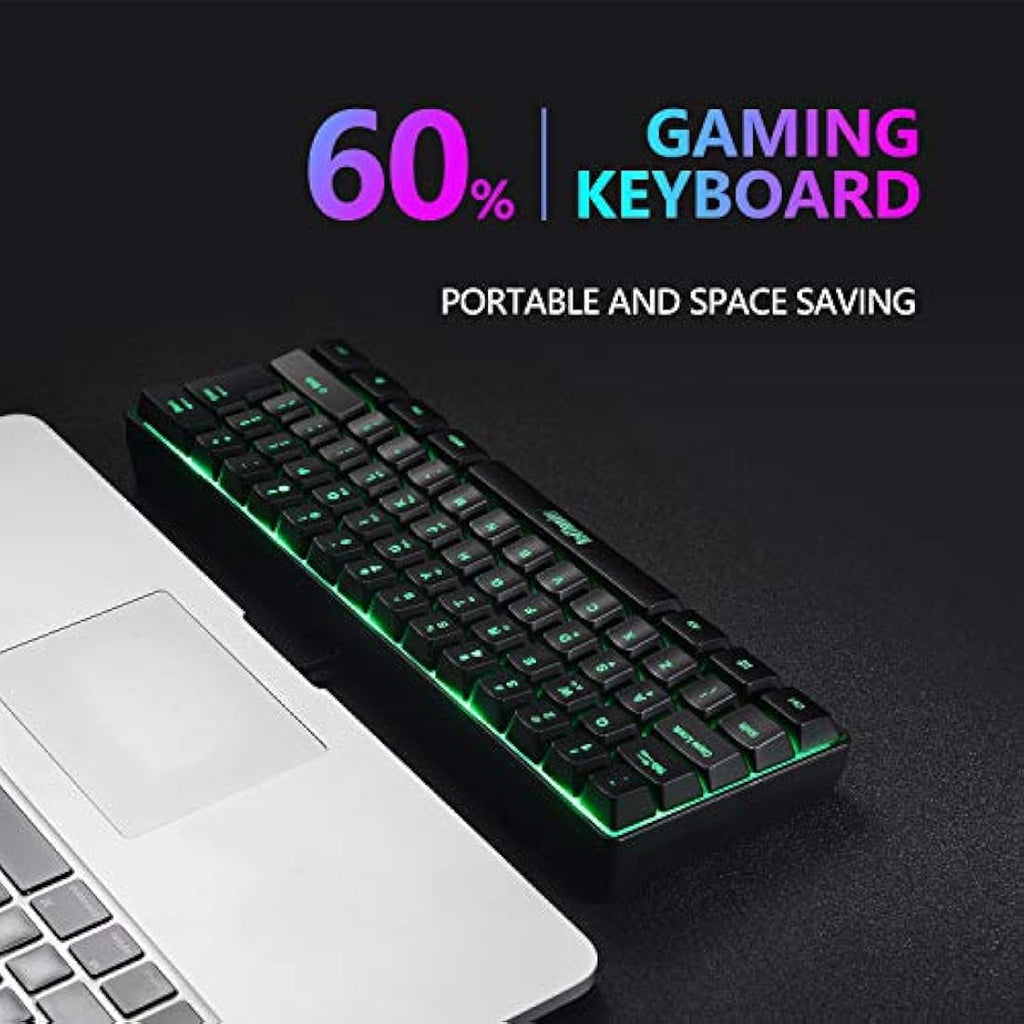 RedThunder 60% RGB Gaming Keyboard and Mouse Combo | 7200 DPI | Black