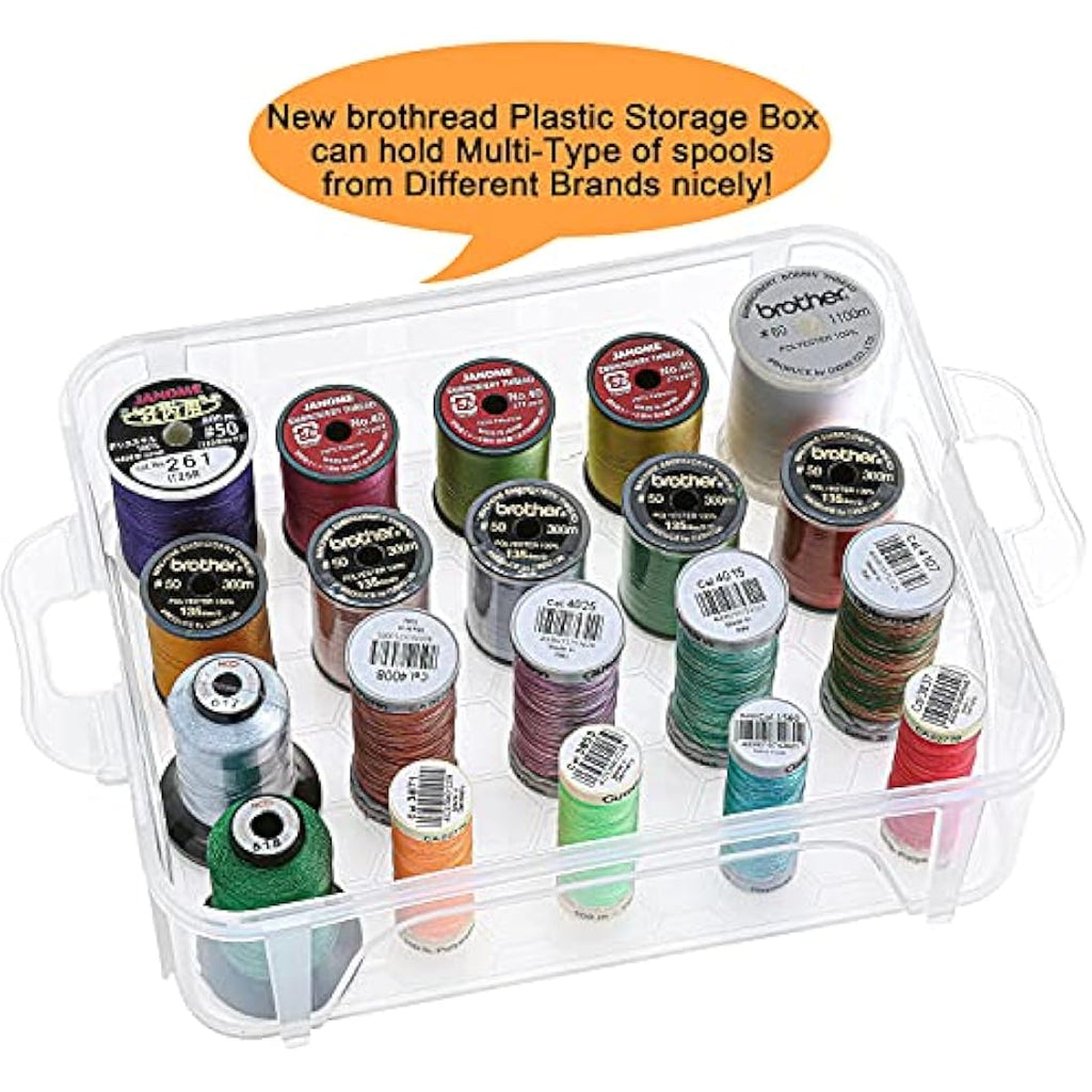 New brothread 4-Layer Stackable Thread Organizer Box - Holds 80 Spools