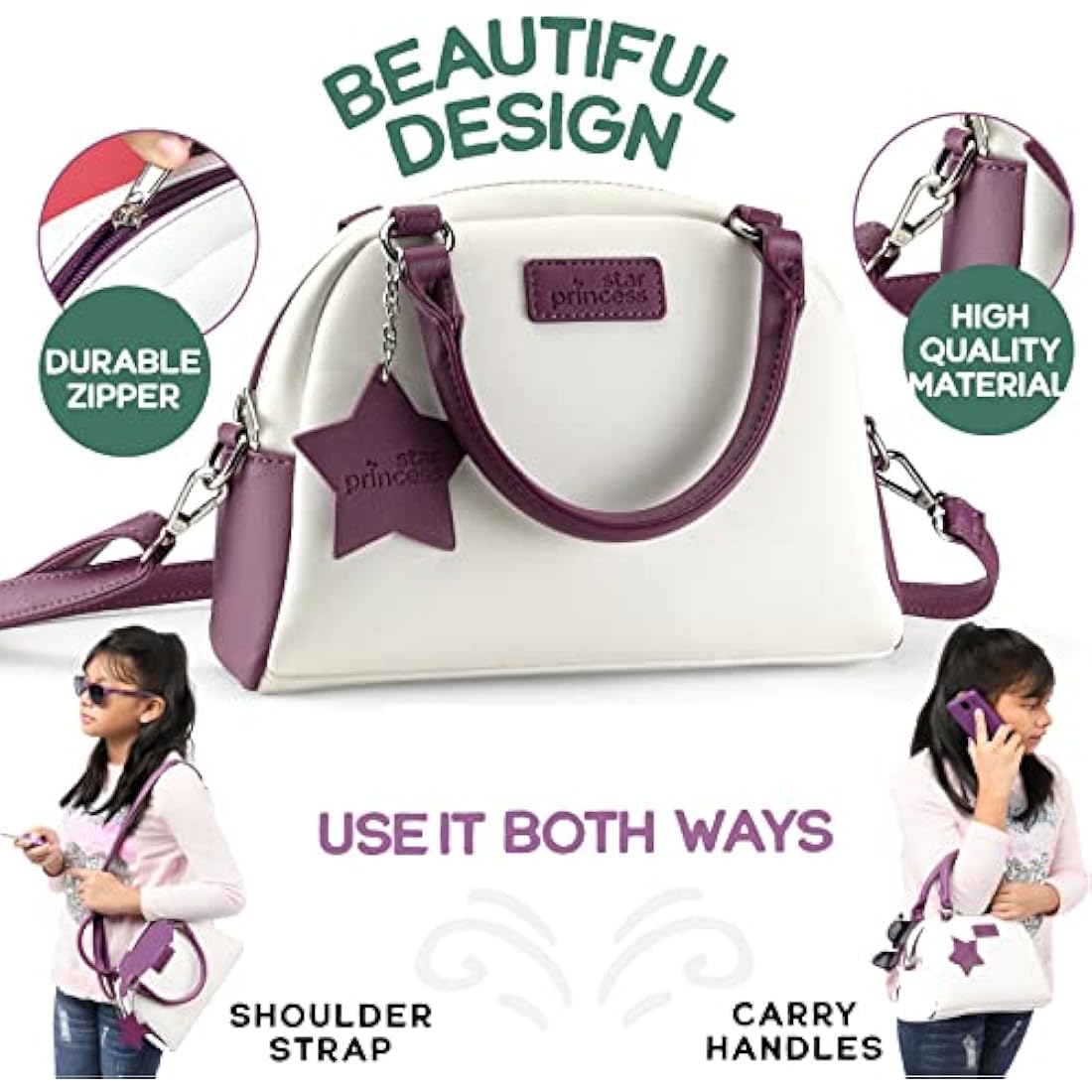 Jolof Store Toddler Pretend Makeup Purse Set with Play Accessories