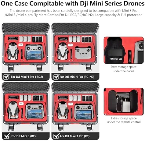 STARTRC DJI Mini 4 Pro Hard Case – Waterproof Dual Layer Carrying Case