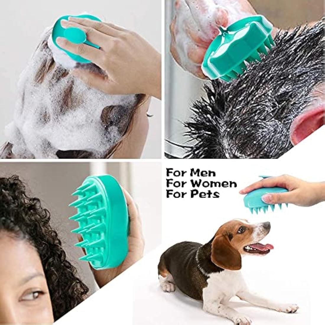 Jolof Store Scalp Massager & Body Brush Set | Silicone & Natural Bristle