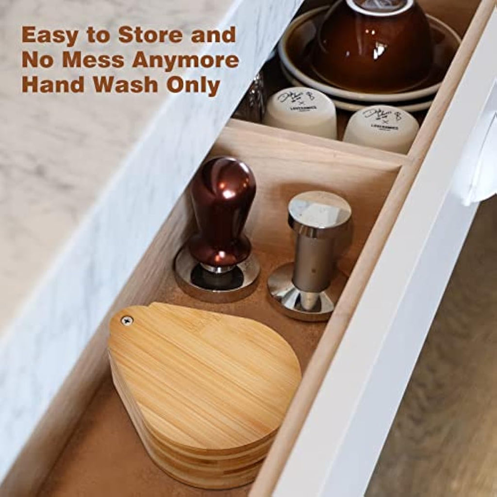 Jolof Store 3-Tier Bamboo Margarita Salt Rimmer Set for Cocktails